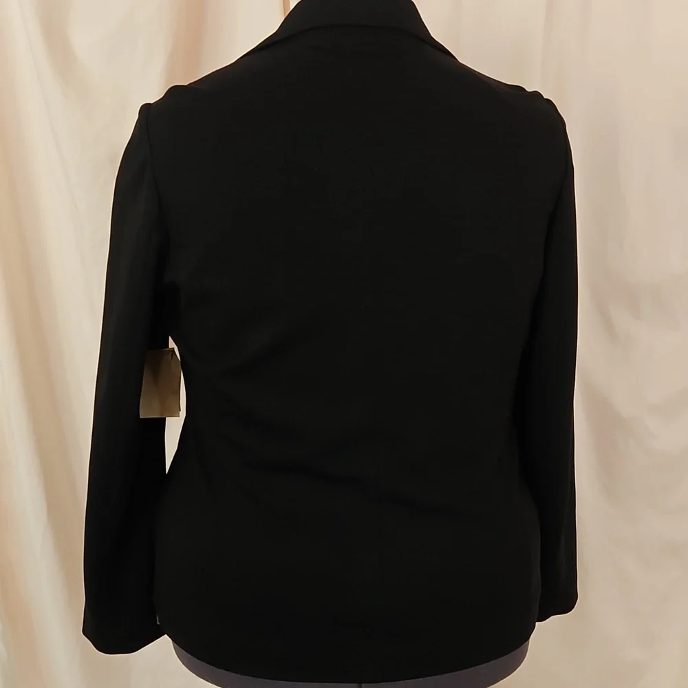 Coldwater Creek Black Ponte Blazer Women's 18 Office Business Casual Stretch